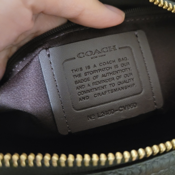 Coach Rowan Large Satchel Bag Black CV960 Black/Gold - Picture 4 of 14